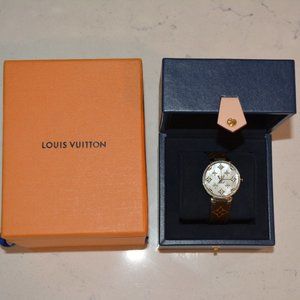 Louis Vuitton Tambor Slim Quartz Dentelle with Diamonds Watch